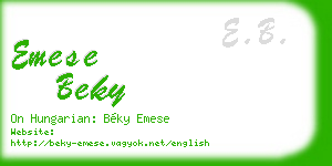 emese beky business card