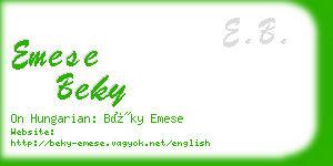 emese beky business card